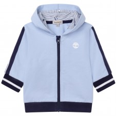 Timberland Baby Boys Hooded Zipper - Pale Blue